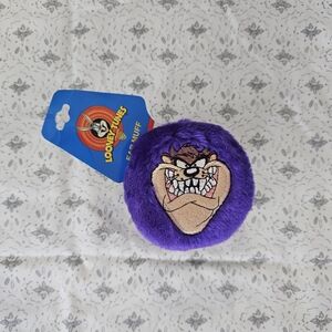 Vintage 1998 Looney Tunes Tasmanian Devil Purple Embroidered Earmuffs